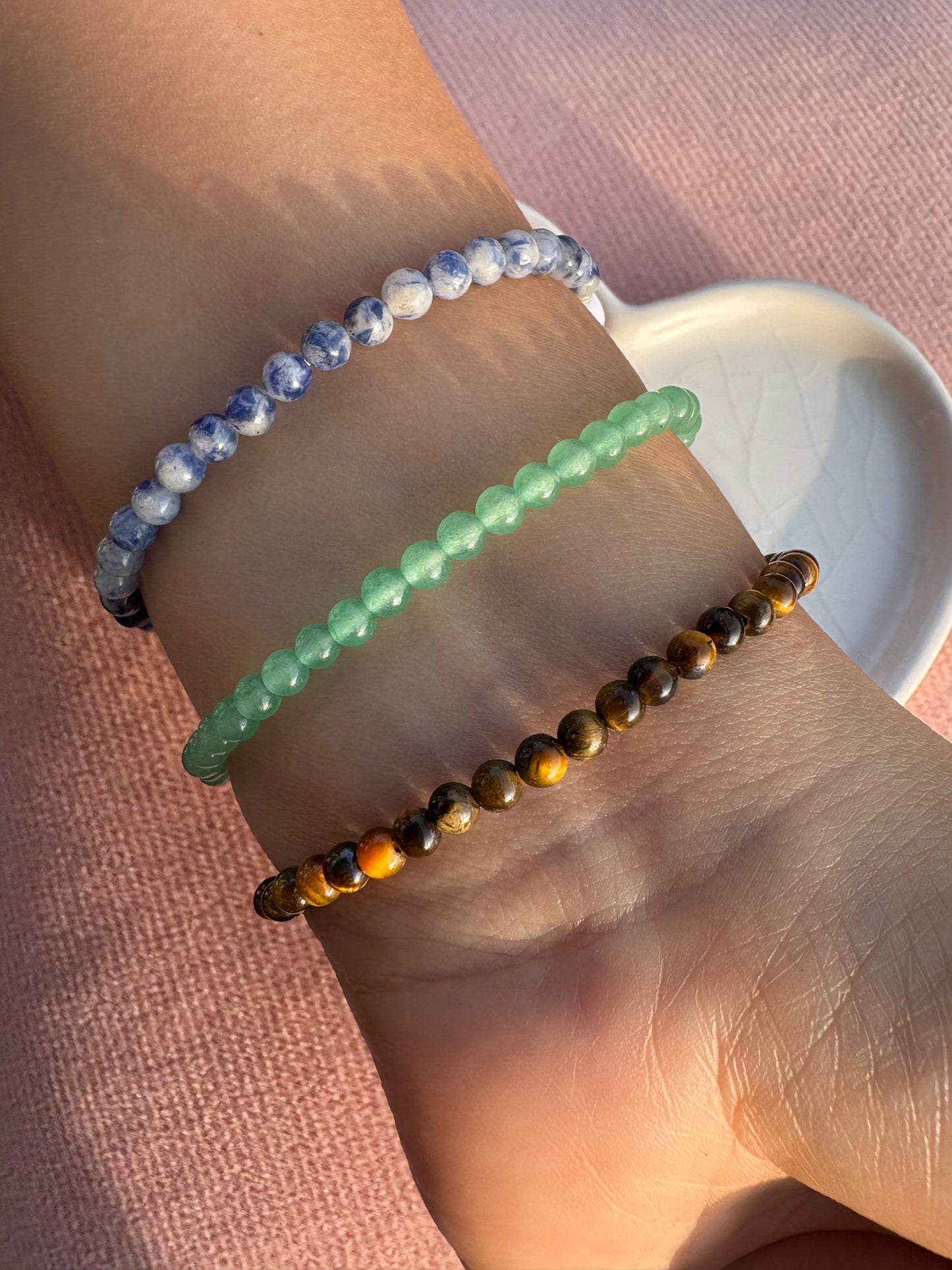 Pulsera piedra natural + Nombre
