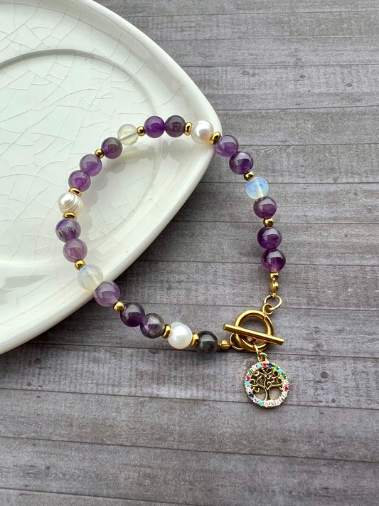Pulsera Amatista con Dije